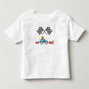 Bebé Vroom coche de carreras y camiseta a cuadros de