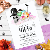 Bebe Whitches Bridal Shower Invitaciones
