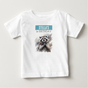 Bebé Winter Vibes Raccoon - Camiseta de primer cumpleañ