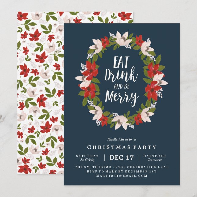 Bebe y bebe una invitación para una fiesta de feri (Anverso / Reverso)