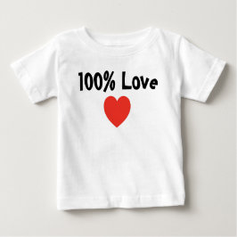 Bebé y niños: Camiseta 100 por ciento de amor- inf