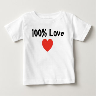 Bebé y niños: Camiseta 100 por ciento de amor- inf