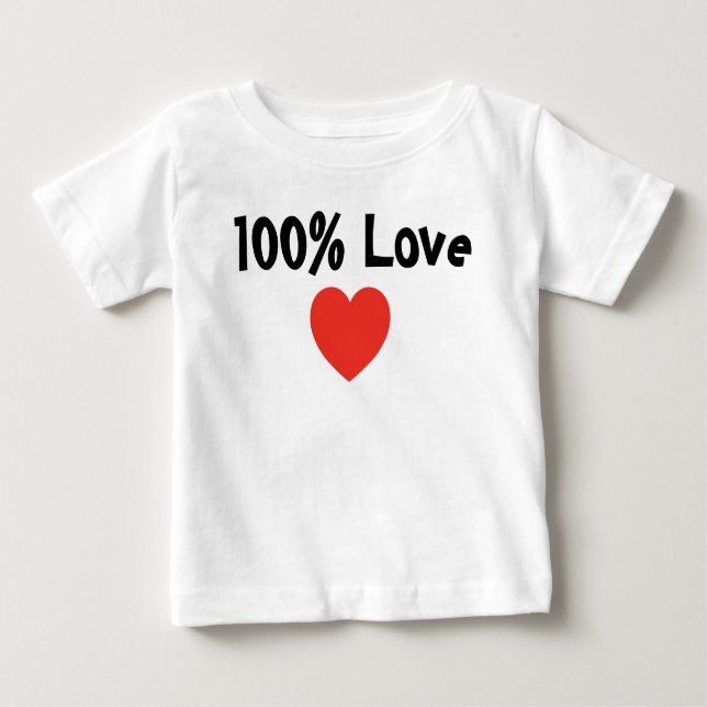 Bebé y niños: Camiseta 100 por ciento de amor- inf (Anverso)