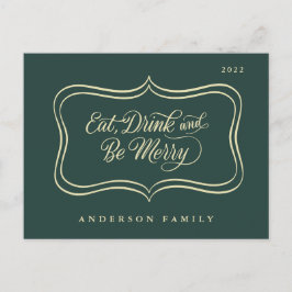 Bebe y sé feliz marco dorado clásico de Navidad