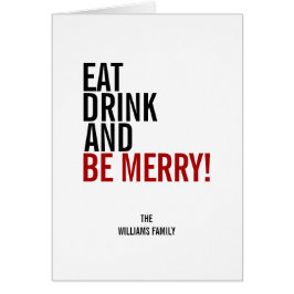 Bebe y sé la tarjeta de saludo de feriado