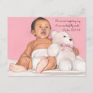 Bebé y Teddy ~ Impresión de postales maravillosame