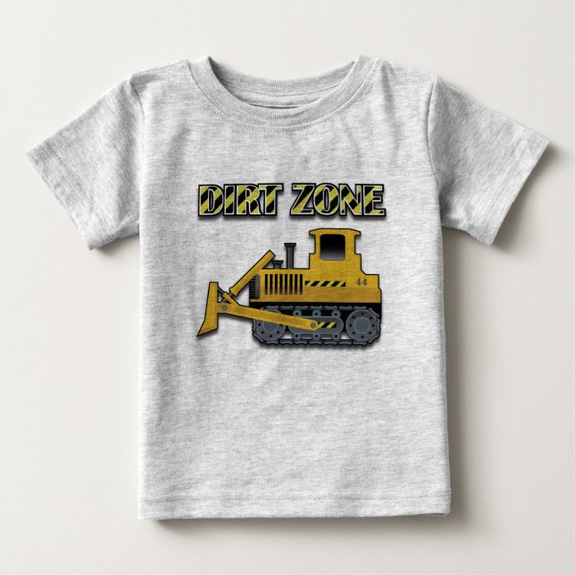 Bebé Zona de suciedad (bulldozer) -  de camiseta de Ba (Anverso)