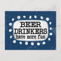 Bebedores de cerveza tienen más tarjeta postal div