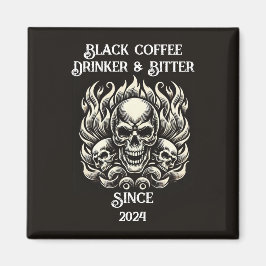 Beber de café negro personalizado y imán amargo