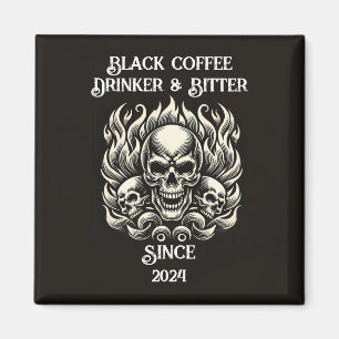 Beber de café negro personalizado y imán amargo