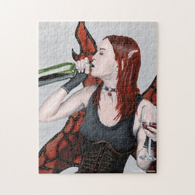 Beber de hadas mágicas Vino Fantasía Rompecabezas  (Vertical)