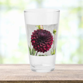 Beber floral oscuro rojo dahlia floro