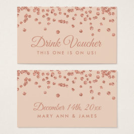 Beber Rosa  Purpurina de oro Confetti Rubor