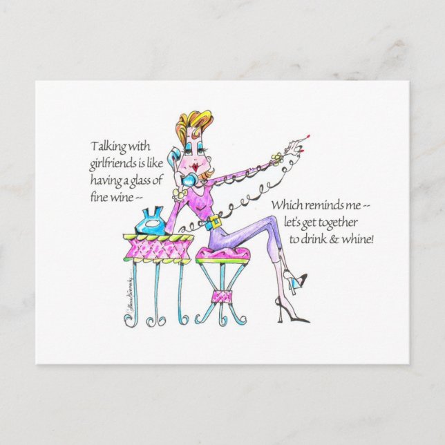 Beber una postal de Whine (Anverso)