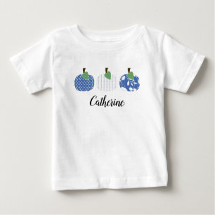 Bebés Chicas Calabaza Azul Trio Camiseta