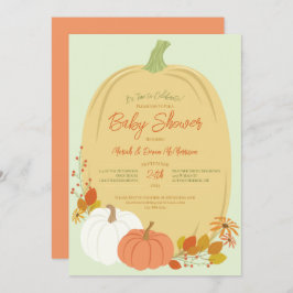 Bebés de calabazas de otoño invitaciones a ducha d