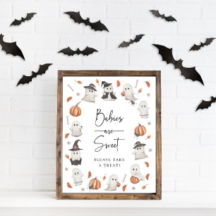 Bebés de Halloween son dulces Póster