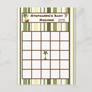 Bebés de la jungla de la tarjeta de bingo grabable