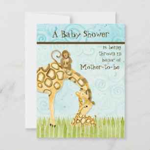 Bebés de la selva, invitación a la jirafa en Baby 