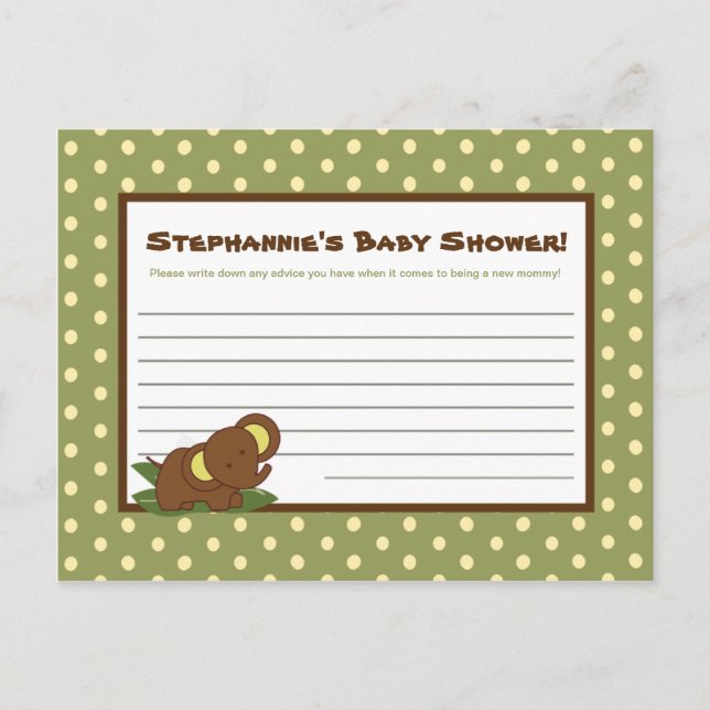 Bebés de selva con tarjeta de consejo para escritu (Anverso)