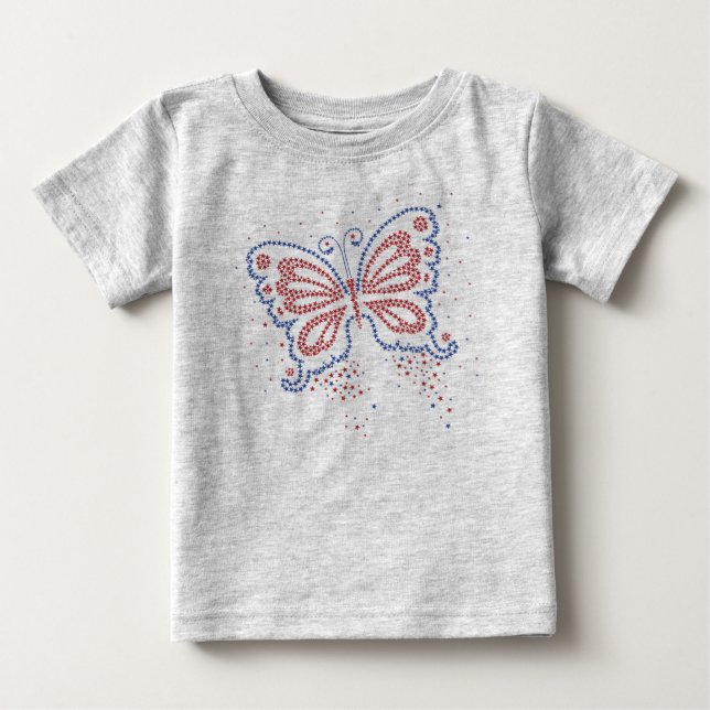 Bebés mariposa de Estados Unidos y camisetas para  (Anverso)