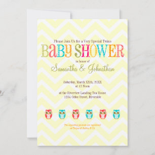 Bebés - Niño Chica gemela invitación a Baby Shower