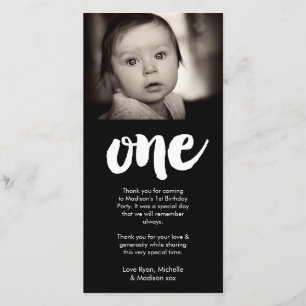 Bebés Primer cumpleaños Tarjeta fotográfica de agr