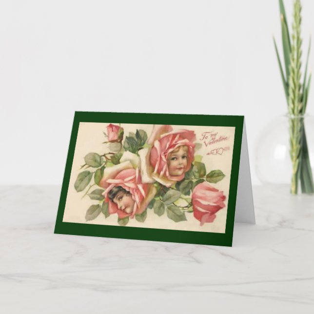 Bebés Rosa - Tarjeta de San Valentín (Anverso)