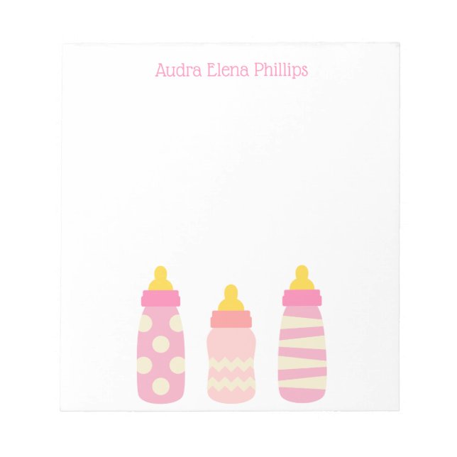 Bebés rosados Bebés Bloc de notas personalizado (Frente)