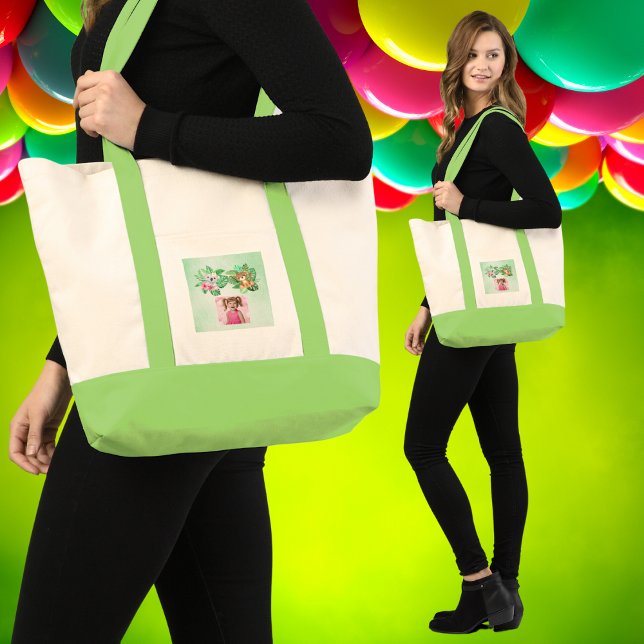 Bebés tropical animales tocando regalos de bolsos  (Subido por el creador)