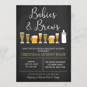 Bebés y breves invitaciones a la barbacoa de la ch