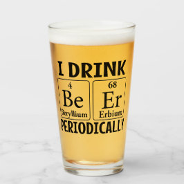Bebí Cerveza Periódicamente Taza De Vidrio Bebida