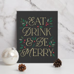 Bebida Bebida Sé Feliz Decoración De Navidad Faux<br><div class="desc">Preservar los momentos preciosos con una decoración personalizada en las paredes. ¡Hace un gran regalo!</div>