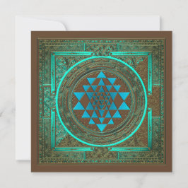 Bebida de agua en Sri Yantra - Tarjeta de invitaci