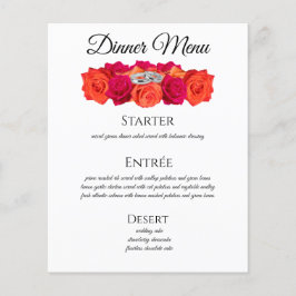 Bebida de bodas de rosas naranjas y rosadas - Menú