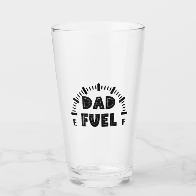 Bebida de combustible para papá / Vidrio de cervez (Anverso)