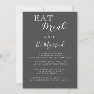 Bebida De Comer Se Case De Invitaciones De Cena De