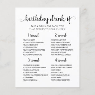 Bebida de fiesta de cumpleaños si la tarjeta edita