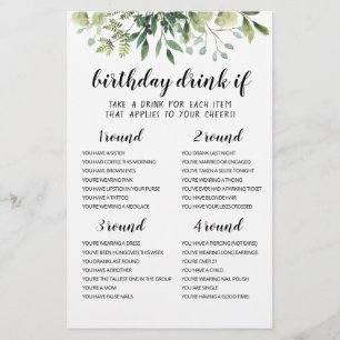 Bebida de fiesta de cumpleaños si la tarjeta edita