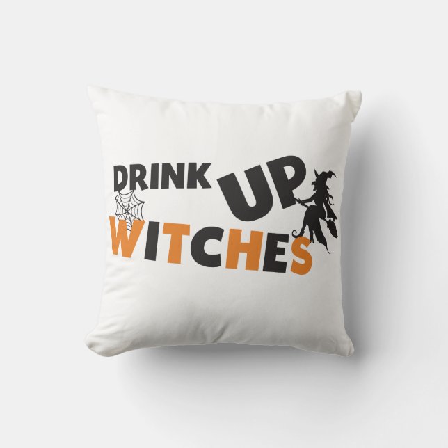Bebida de Halloween Cojín decorativo de brujas (Anverso)