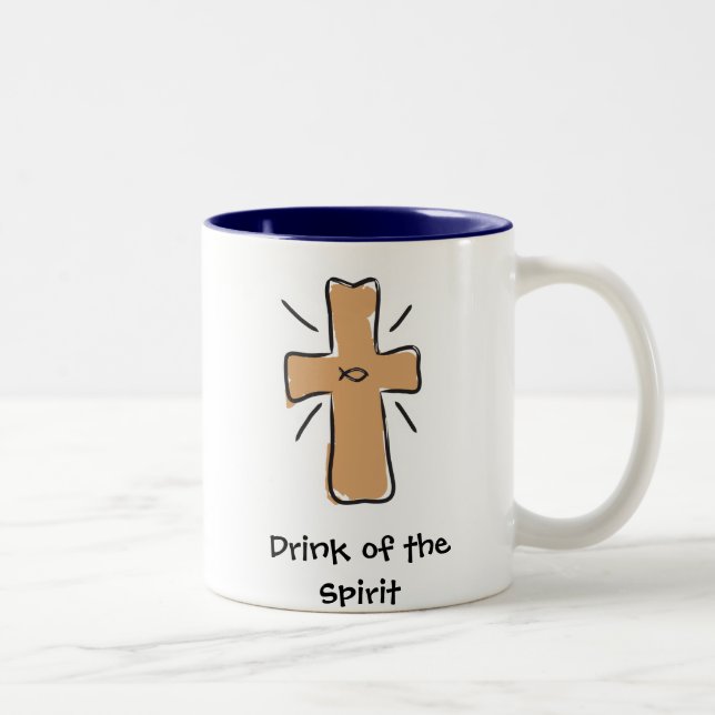 Bebida de las tazas de café cristianas del alcohol (Derecha)