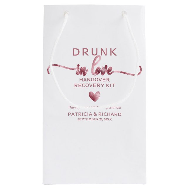 Bebida En Amor Boda Kit De Hangre Pequeña Bolsa De (Reverso)