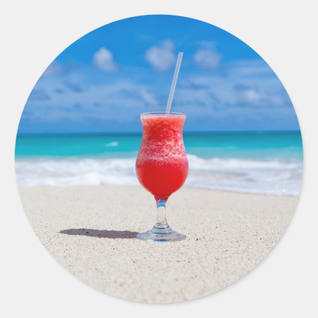 Bebida En pegatinas De Playa (Anverso)