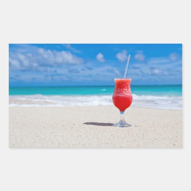 Bebida En pegatinas De Playa (Anverso)
