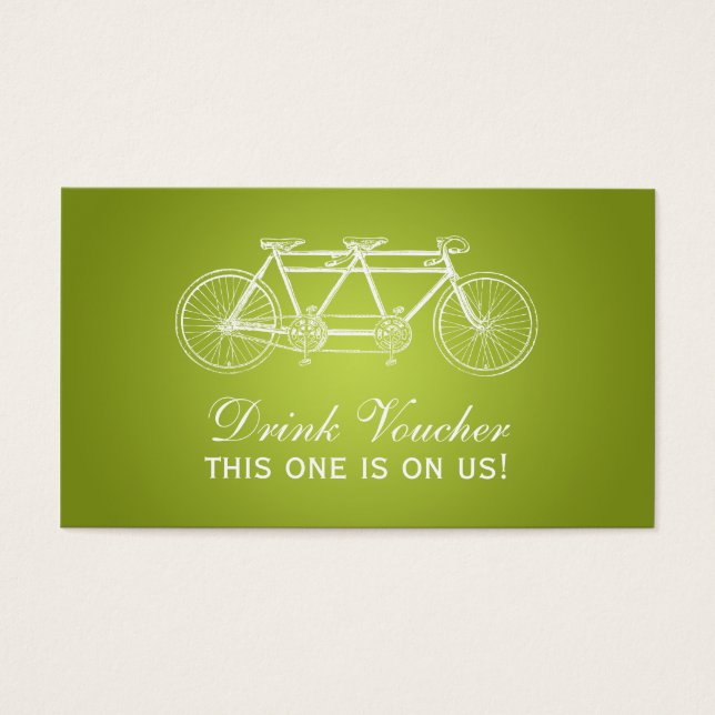 Bebida simple Voucher Tandem Bike Lime Green (Frente)
