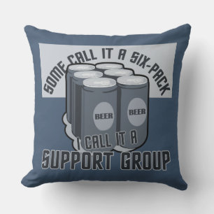 Bebida Six Pack personalizado lanzar almohada