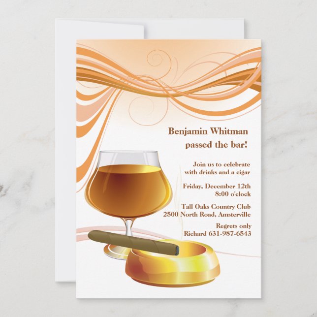Bebida y una invitación al cigarro (Anverso)