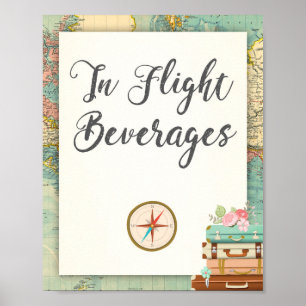 Bebidas a bordo Señal de bebidas de viaje de avent
