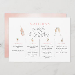 Bebidas acuáticas brunch y soltera burbujeante