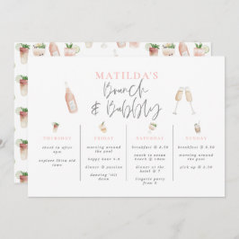 Bebidas acuáticas brunch y soltera burbujeante